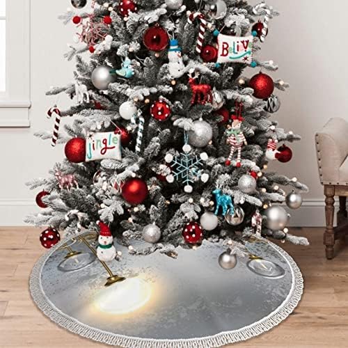 Avental espessado em estilo de latão de bronze estilo steampunk, mamada arrasta de Natal, saia de árvore decorativa de férias