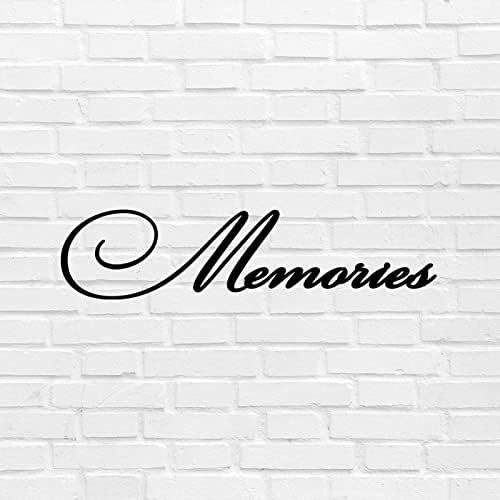 Alioyoit Memories Word Art Sign Sign de caligrafia Rústico sinal de metal sinal de família personalizável decoração de parede