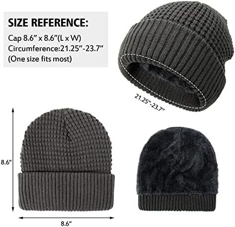 Gorro para homens homens homens chapéu de inverno lã forrada de esqui de esqui