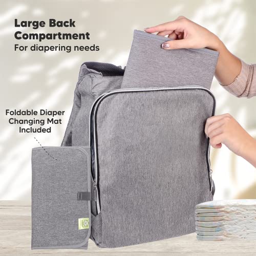 Mochila da bolsa de fraldas Keababies e gorros bebês com 3 pacote - sacos de viagem para bebês de várias funções à prova d'água