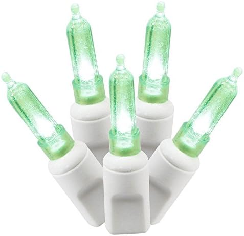 Vickerman X4W7109 100 Luz de luz LED italiana Luzes brancas puras no fio branco