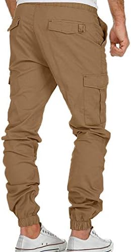 Calça de moletom bifutão masculina, calça masculina de bolso ao ar livre colorido sólido masspantes de moletom esportes de ginástica