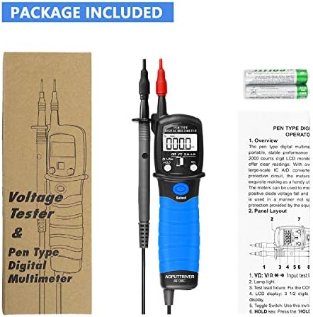 Tipo de caneta Multímetro digital - AP -38C 6000 contagem do medidor de tensão DC para medir o voltímetro AC/DC, resistência,