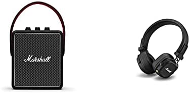 Marshall Stockwell II Palestrante Bluetooth portátil - Black & Major IV On -Ear Bluetooth fone de ouvido, preto