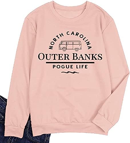 Mulheres Pogue Life Bancos Externos Sorto Surf Van T-shirt Carta engraçada Impressão