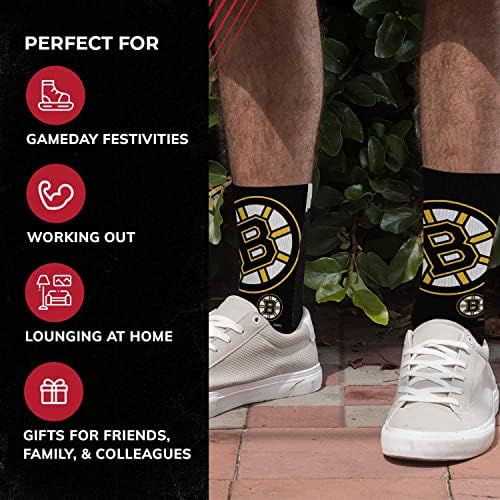 Adult NHL Zoom Curve Team Crew Socks, para homens e mulheres, vestuário do dia do jogo