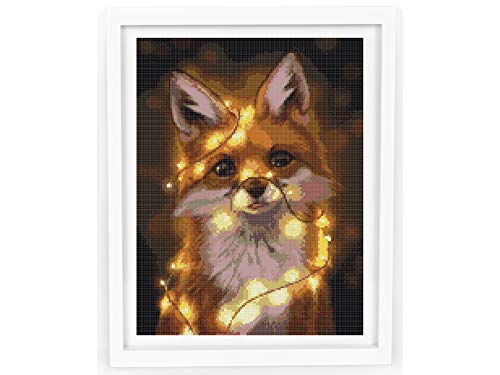 Cross Stitch Pattern Fox PDF, Count Modern Cute Animals Cross Stitch Design, decoração de parede de bebê em casa DIY, os materiais