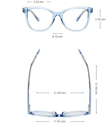 Resndo Womens Square Reading Glasses