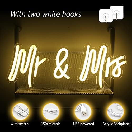 INEONLIFE Sra. Sra. Neon Sinais de neon LED LED SILHO DE NEON DOON para a parede do quarto 16''x6 '' Warm White