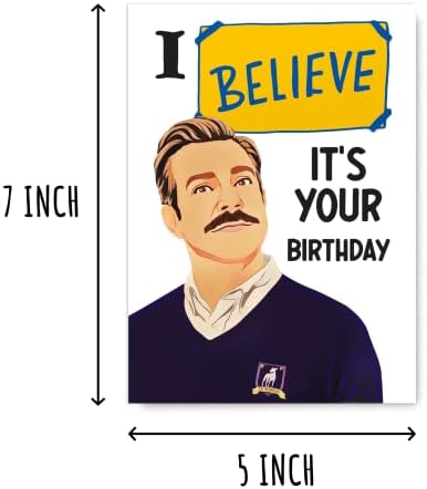 OYSTERSPEARL Eu acredito que é seu aniversário - cartão de aniversário - Presente de fã - Cartão de aniversário engraçado