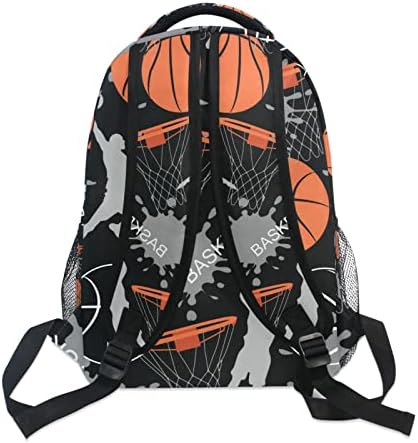 Mochila da escola de padrões de cesto esportivo para menino garotas crianças garotas de bolsa escolar bolsa de laptop