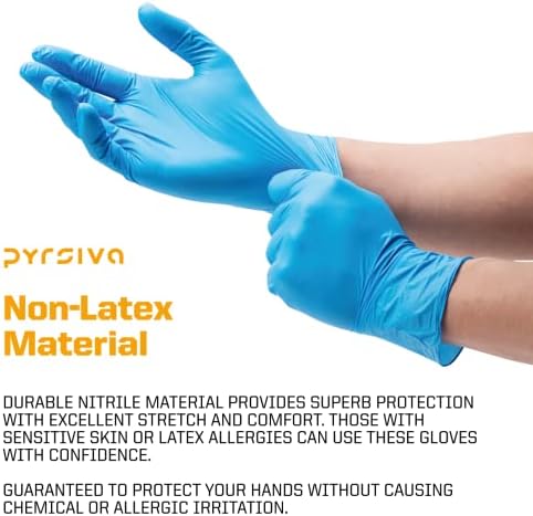 Luvas de nitrila médica pyrsiva | 100pcs ambidestros não-Latex Luvas descartáveis