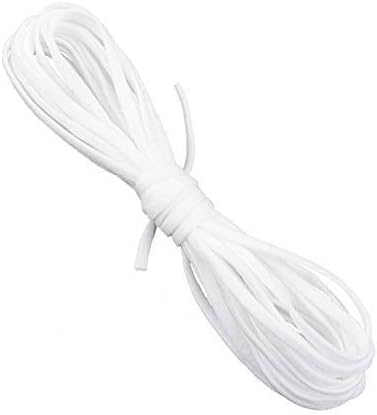 Bandas elásticas para costurar 60 jardas, cordas elásticas, banda elástica trançada, cordão elástico, corda elástica