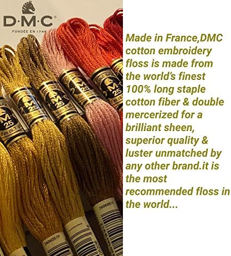 Pacote de fio dental DMC, coleção colorida de férias, fio de bordado DMC, kit incluem 30 pacote de cores variado de algodão com as