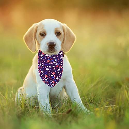 American Flag Dog Bandanas Reversível Triângulo Bibs Lenço para o dia 4 de julho Dia da Independência EUA USA PET NESCENDE