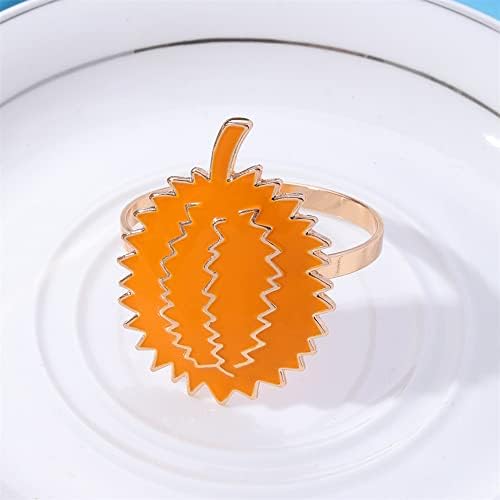 Anel de guardanapo de frutas laranja durian guardana fivela infantil infantil decoração de placas serviette fivela home férias