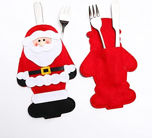 Calhas de decoração de Natal Bolsa de forks Sapatos de Natal Cuttlery Bag Papai Noel Conjunto