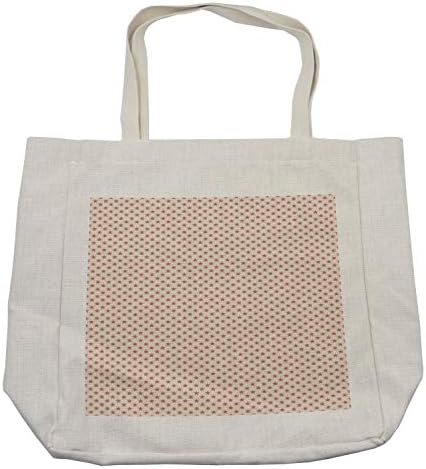 Bolsa de compras em pastel de Ambesonne, estrelas contínuas minimalistas com tons suaves em uma sacola reutilizável e ecológica