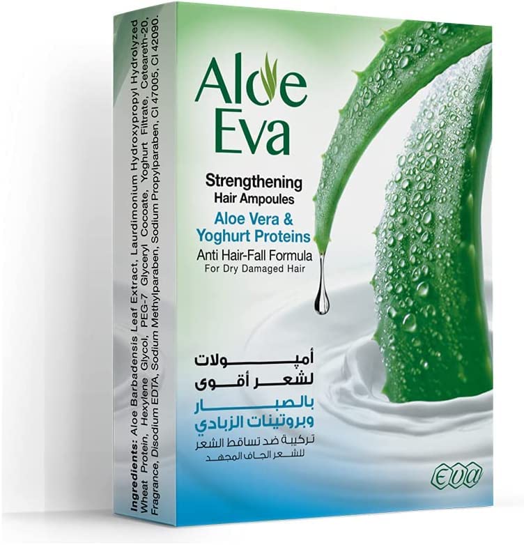 Faraó egípcio aloe eva aloe vera e proteínas de iogurte ampoules para cabelo, 4 ampoules 4 pcs = 60 ml امبولا qualidade