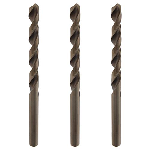 Utoolmart 3pcs 5mm Twist Brill com titânio com revestimento de alta velocidade Bit HSS Co para aço, cobre, liga de alumínio