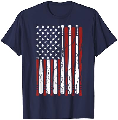 Vintage American Flag Baseball Men Boy