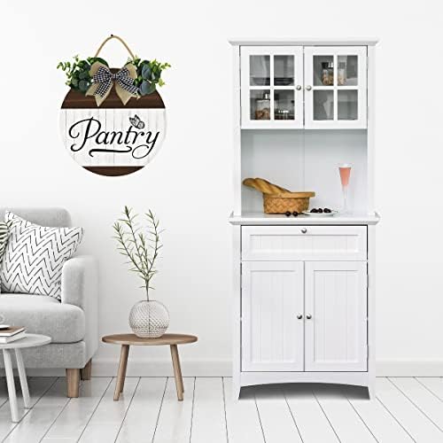 KPSHENG Pantry Sign Pantry Wall Decor Decor de fazenda Despensa de madeira Panther Rustic Pantry Sign Retro Pantry Signing Sign Sign