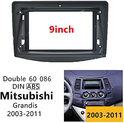 Painel de rádio de carro de 9 polegadas para Mitsubishi Grandis 2003-11 Estrutura de traço estéreo