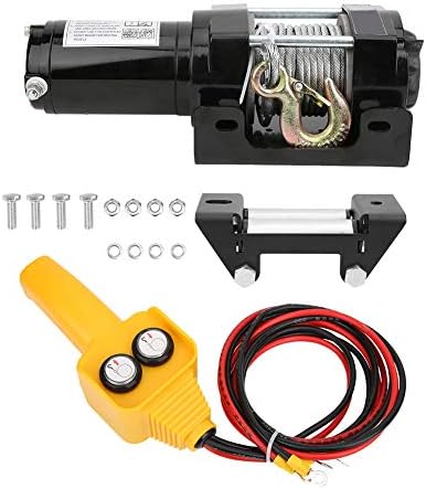 Walfront Electric Winch com controle mecânico de controle remoto Ferramenta industrial durável para veículo off-road,