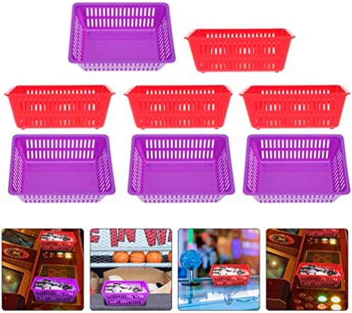 Toyvian plástico de armazenamento de plástico cesto de plástico pequeno 8pcs espessados ​​cestas de armazenamento de moedas