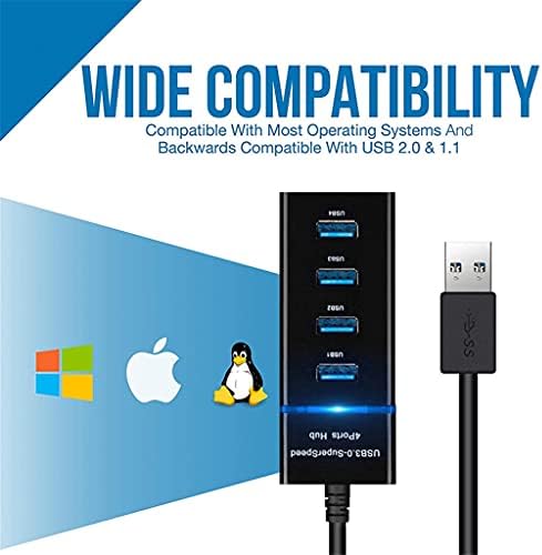 Chysp USB 3.0 Hub de alta velocidade Multi USB Splitter Expander para computador PC Acessórios para laptop USB 3.0 Adaptador