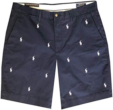 Polo Ralph Lauren Mens Classic Classic Fit Front-Front 9 Pony Logo Chino Shorts
