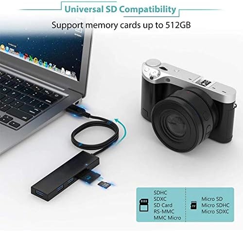 WYFDP USB HUB 3.0 Adaptador Card Reader Splitter USB para laptops USB 3.0 Hub para acessórios para computadores de PC