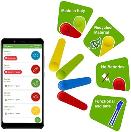 H24Invent Memo Food Kit - Clipes de bolsa de freezer para armazenamento de alimentos com tecnologia NFC e aplicativo