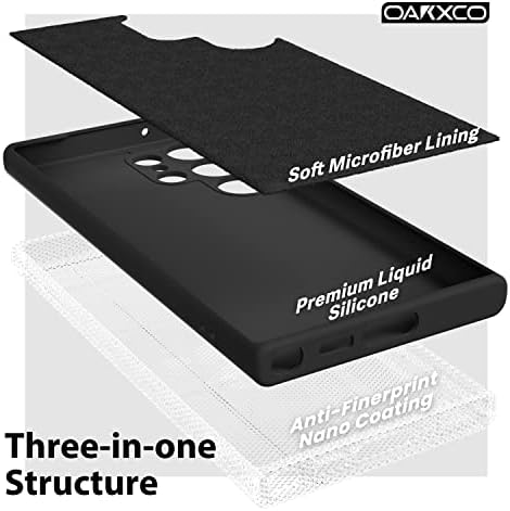 OAKXCO Samsung Galaxy S22 Silicone Ultra 5G Case com tampa da câmera, capa de telefone de borracha macia para mulheres garotas fofas,