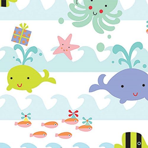 Ocean Sea Bebies Birthday Baby Rolled Gift Wrap Paper - 24 x 15 '