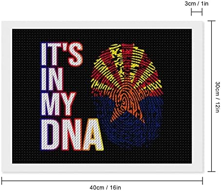 Está no meu DNA Arizona State Bandeira Diamante Kits 5D DIY DIR FULHA DOGRO DE RETRAS DE ARTES DE ARTES PARA ADULTOS 12 X16