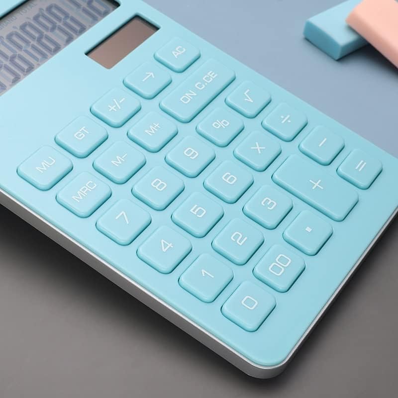Calculadora de tela grande de CuJux fofa calculadora solar de energia dupla Escritório de negócios de contabilidade financeira