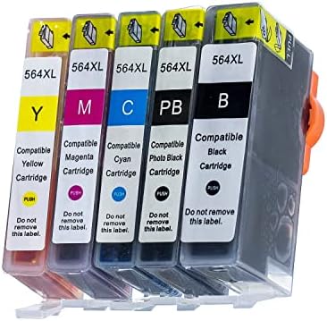 5PK LKB HP564 Cartucho de tinta Compatível 5slot para HP Photosmart 5520 6520 7520 5510 6510 7510 5514 5515 7515 6515 7525 5525 C6380