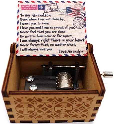 UkeBobo Wooden Music Box - You Are My Sunshine Music Box, Mail projetado, de vovô ao neto - 1 conjunto