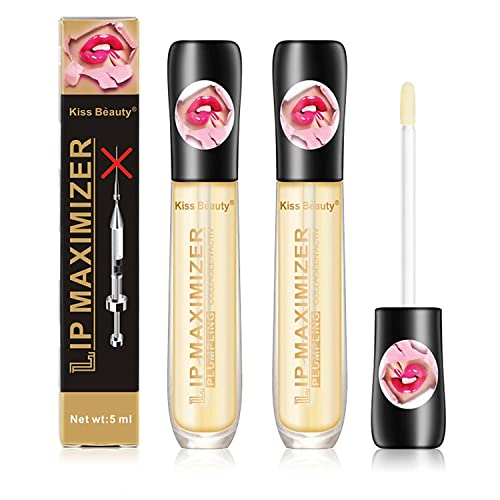 2 Pacote Blumper Lip Lip Lip, hidratante lábios Plumina Vitamina E Plumping Lip Maximizer Serum Transparente Toot Lip