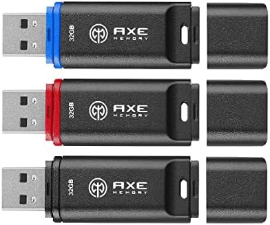 Memória AX Drive USB 32 GB USB 2.0 3x unidades de flash preto fosco