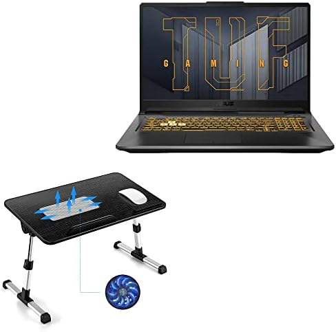 Suporte de ondas de caixa e montagem compatível com asus tuf f17 - bandeja de cama de laptop de madeira verdadeira, mesa para um trabalho