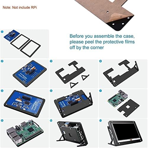 Kuman 5 polegadas Resistiva Touch Screen 800x480 HDMI TFT LCD Display para Raspberry Pi 3 2 Modelo B RPI 1 B B+ A A+