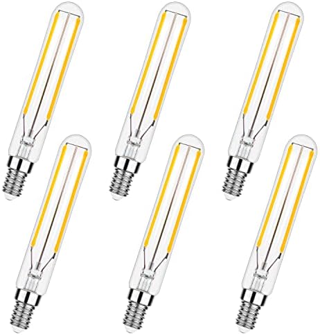 Lâmpadas tubulares de LED 2W T20 LED LED T6 T6 T6 Candelabra Long Filamento Bulbo E12 Edison Bulbo, 25 watts equivalente, branco