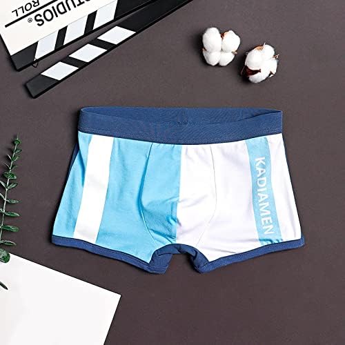 Roupas íntimas masculino masculino masculino de algodão masculino personalidade dos meninos calças soltas boxer de esportes jovens