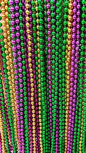 Colares de miçangas metálicas de Dondor, colares de Mardi Gras, Multi pacotes de colar festivo
