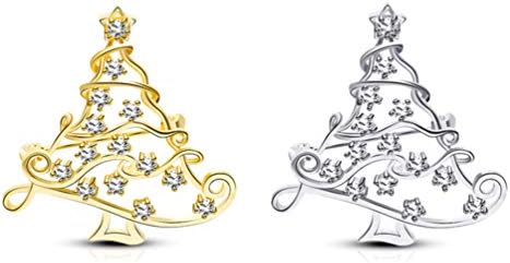 Holibanna 1pc Broche de árvore de Natal Holibanna Mulheres delicadas de peitoral de árvore criativa em forma de broche