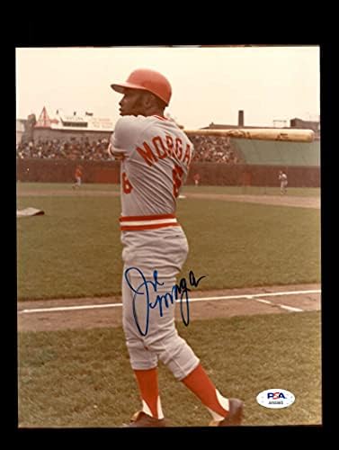 Joe Morgan PSA DNA COA assinou 8x10 Reds Original Reds Autograph