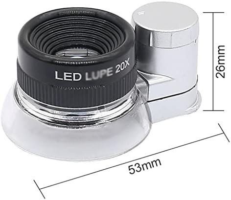 Ligra iluminada LDCHNH com lente de vidro de inspeção de lente de bolso de zoom de 20x ajustável