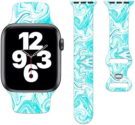Bandas de relógio OVCXO Compatíveis com Apple Watch, pulseiras ajustáveis, cinta de silicone macio para Iwatch Series 8 7